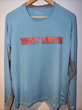 Coolibar Light Blue Crewneck 'Yacht Water' Graphic Shirt